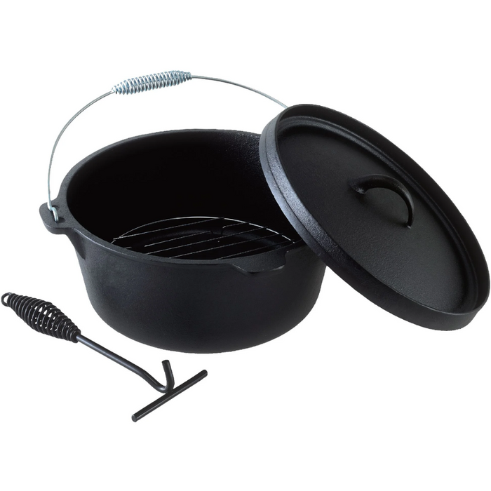 WILDTRAK CAMP OVEN CAST IRON 9 QUART 4 PIECE SET