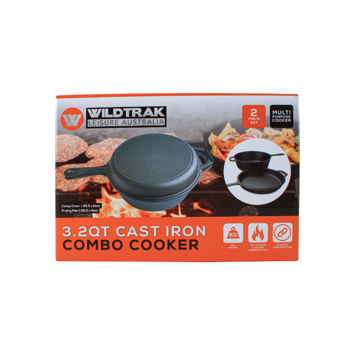 WILDTRAK CAST IRON COMBO COOKER 3.2 QUART