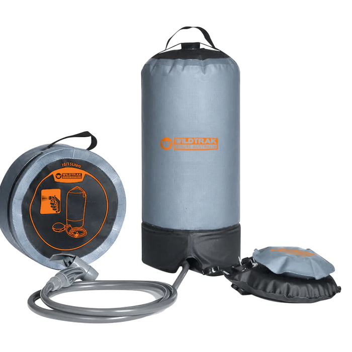 WILDTRAK HEAVY DUTY 15L PORTABLE SHOWER BAG WITH FOOT PUMP