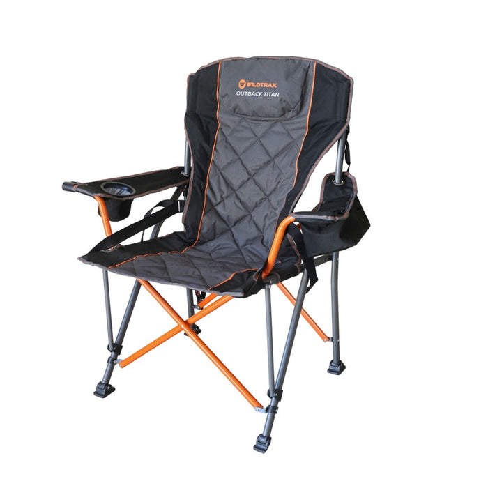 WILDTRAK OUTBACK TITAN DELUXE 300KG LUMBAR CAMP CHAIR