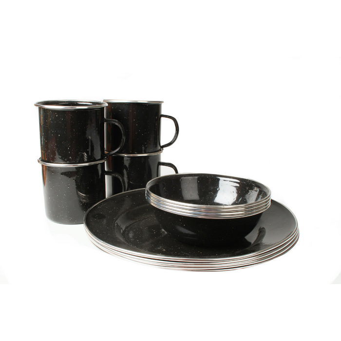 WILDTRAK PREMIUM ENAMEL DINNER SET 12 PIECE