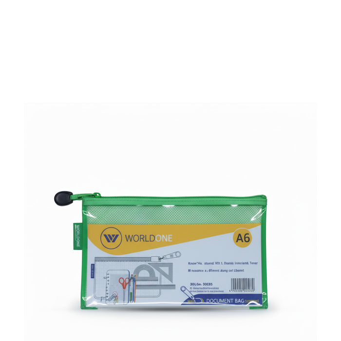 Worldone Multicolor Transparent Pencil Pouch with Zipper