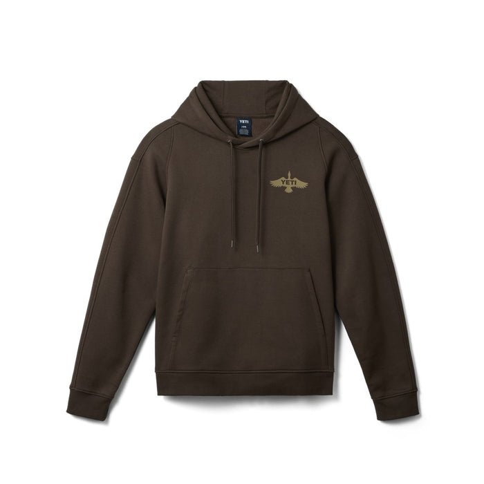 YETI FLEECE HOODIE PULLOVER WETLANDS BROWN [SZ:X-SMALL]