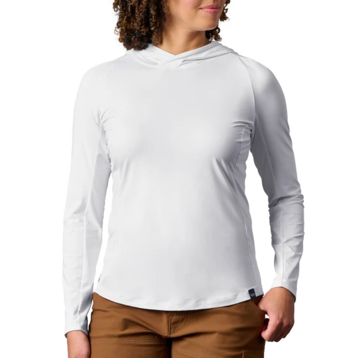 YETI HOODED ULTRA LIGHTWEIGHT SUNSHIRT WOMENS [CLR:WHITE SZ:MEDIUM]