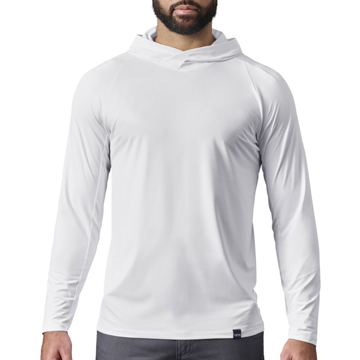 YETI HOODED ULTRA LIGHTWEIGHT SUNSHIRT [CLR:WHITE SZ:SMALL]