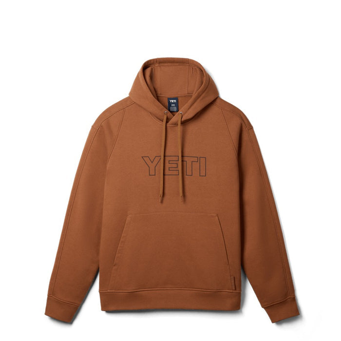 YETI LOGO FLEECE HOODIE PULLOVER RUST [SZ:X-LARGE]