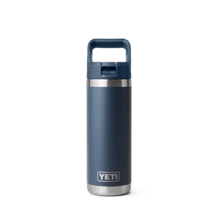 YETI RAMBLER BOTTLE 18oz 532ml WITH STRAW CAP [CLR:NAVY]