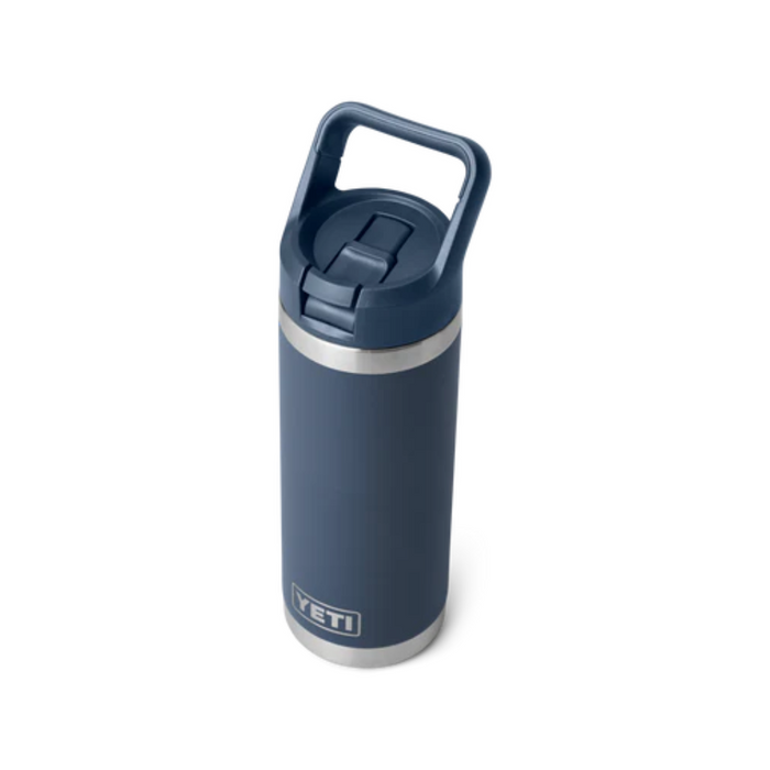 YETI RAMBLER BOTTLE 18oz 532ml WITH STRAW CAP [CLR:NAVY]
