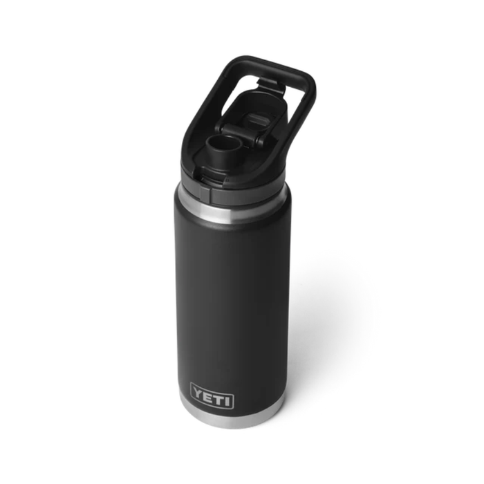 YETI RAMBLER BOTTLE 26oz 760ml WITH FLIP CHUG CAP [CLR:BLACK]