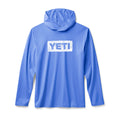 YETI WAVE LOGO BADGE HOODED LS SHIRT [CLR:OFFSHORE BLUE SZ:SMALL]
