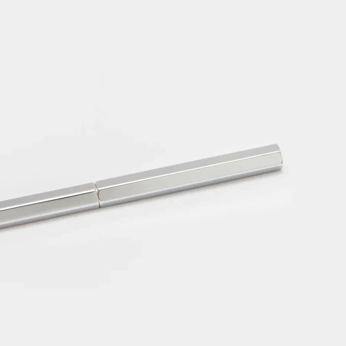 Ystudio Classic Revolve Spring Shiny Silver Ballpoint Pen - SCOOBOO - STAT - 73 - Ball Pen