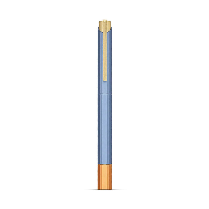 Ystudio Glamour Series Evolve Bihex Blue Gin Rollerball Pen