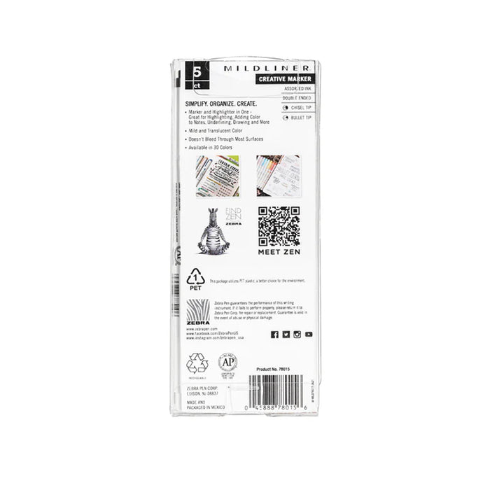 Zebra Mildliner Dual-Tip Pen Set